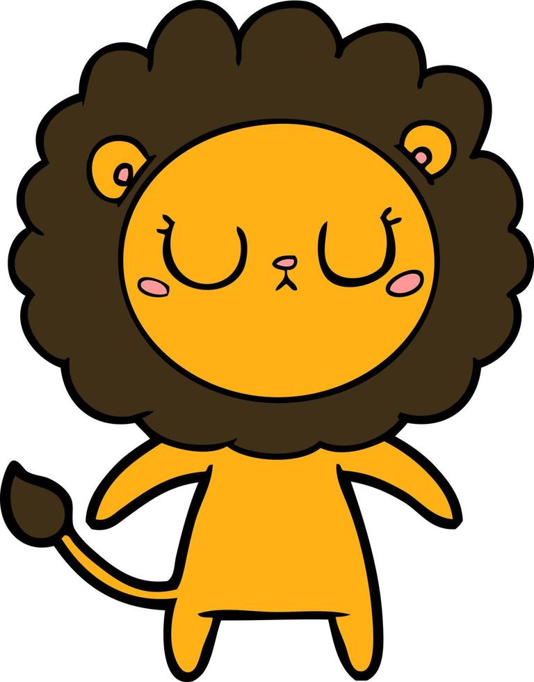 Vector lion character in cartoon style