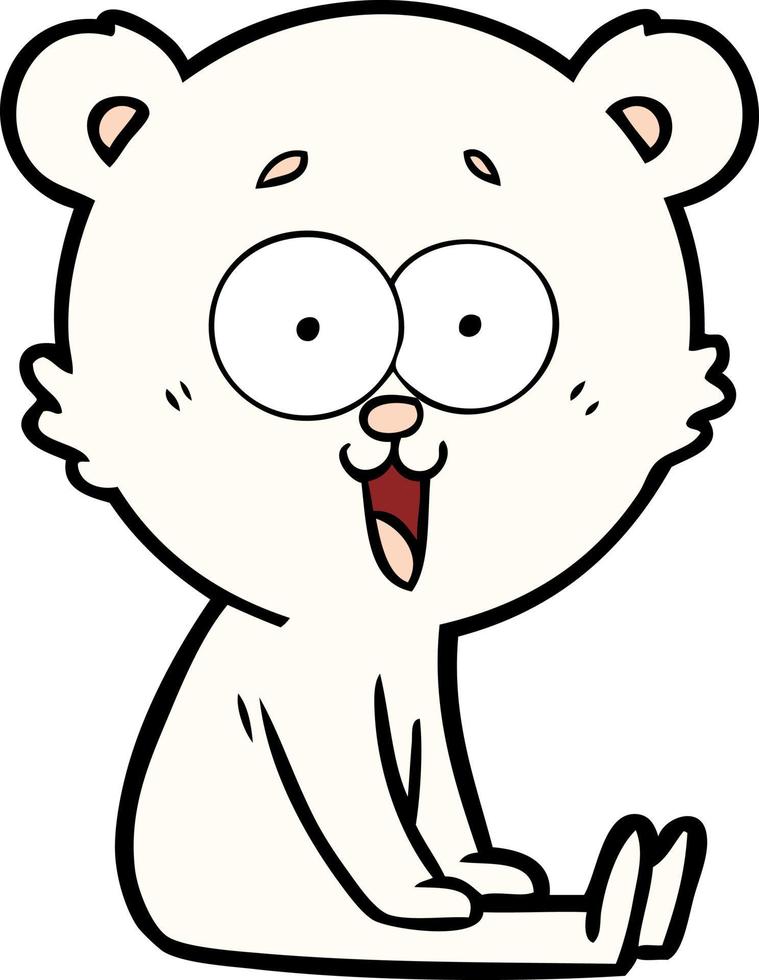 Vector polar bear character in cartoon style