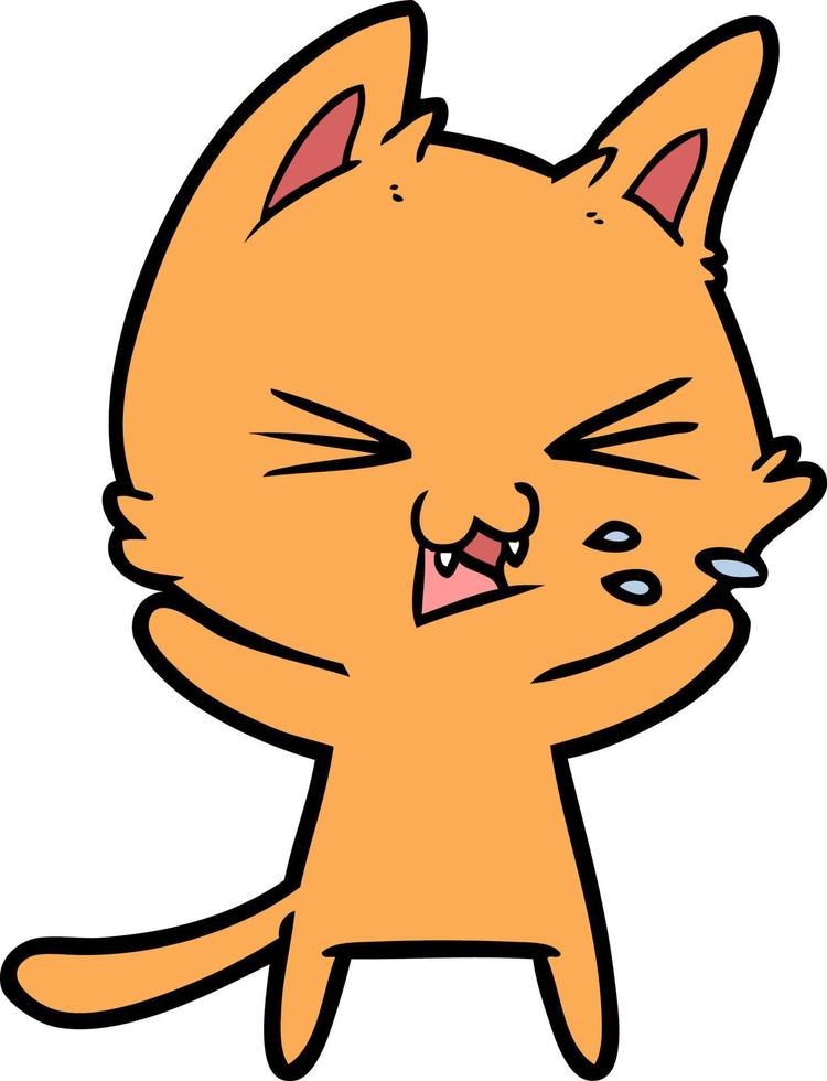 Vector cat character in cartoon style