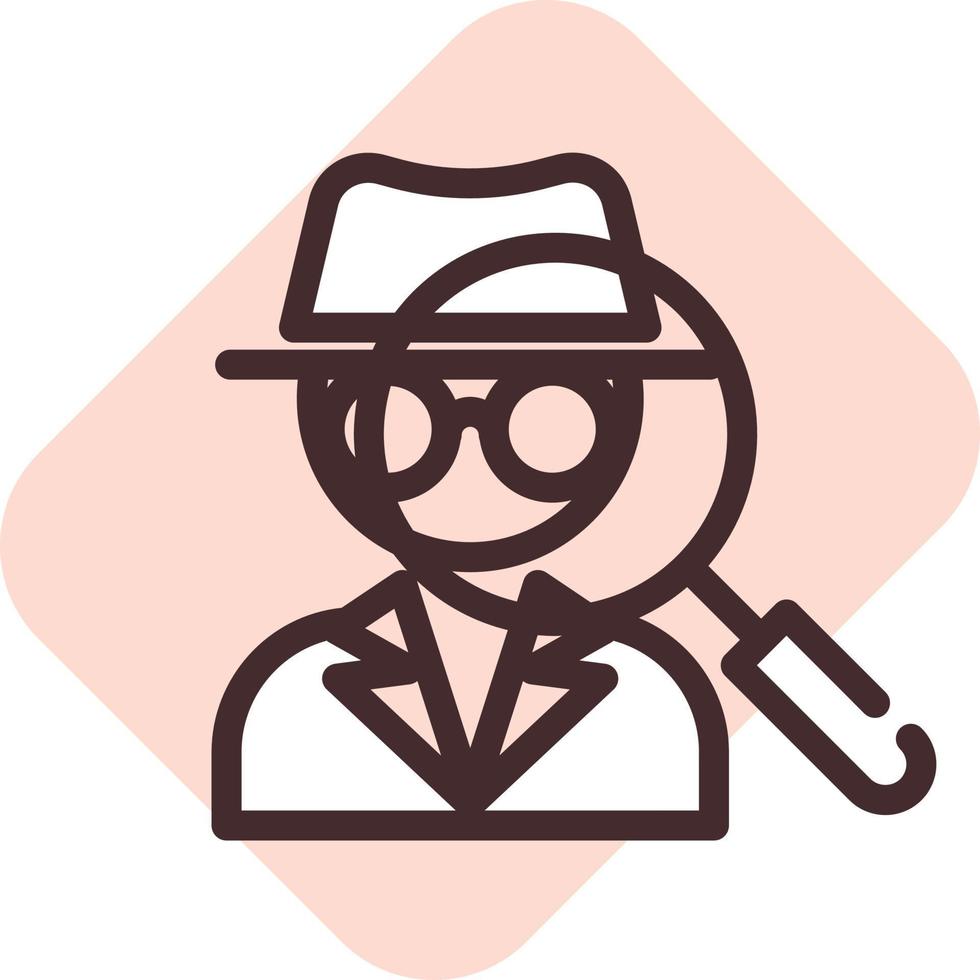 Detective investigation law, illustration, vector on a white background.