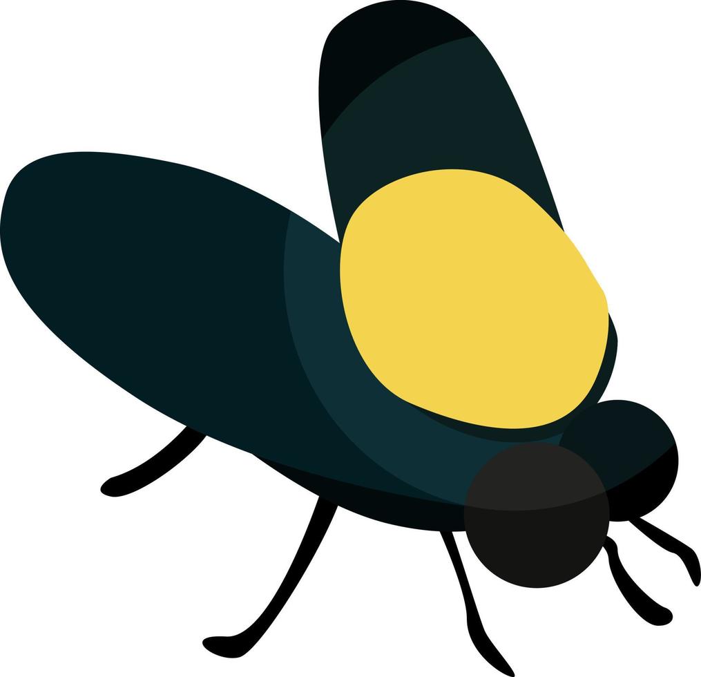 Flying fly, illustration, vector on white background.