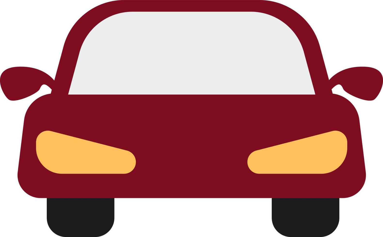 Red car, illustration, vector on a white background