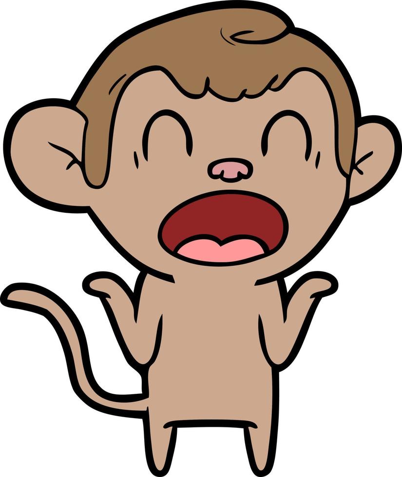 Vector monkey character in cartoon style