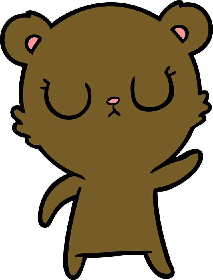 personaje de oso vectorial en estilo de dibujos animados vector