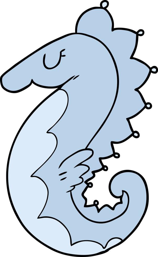 cartoon sea horse vector