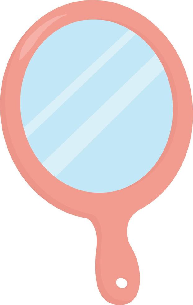 Pink mirror, illustration, vector on white background.