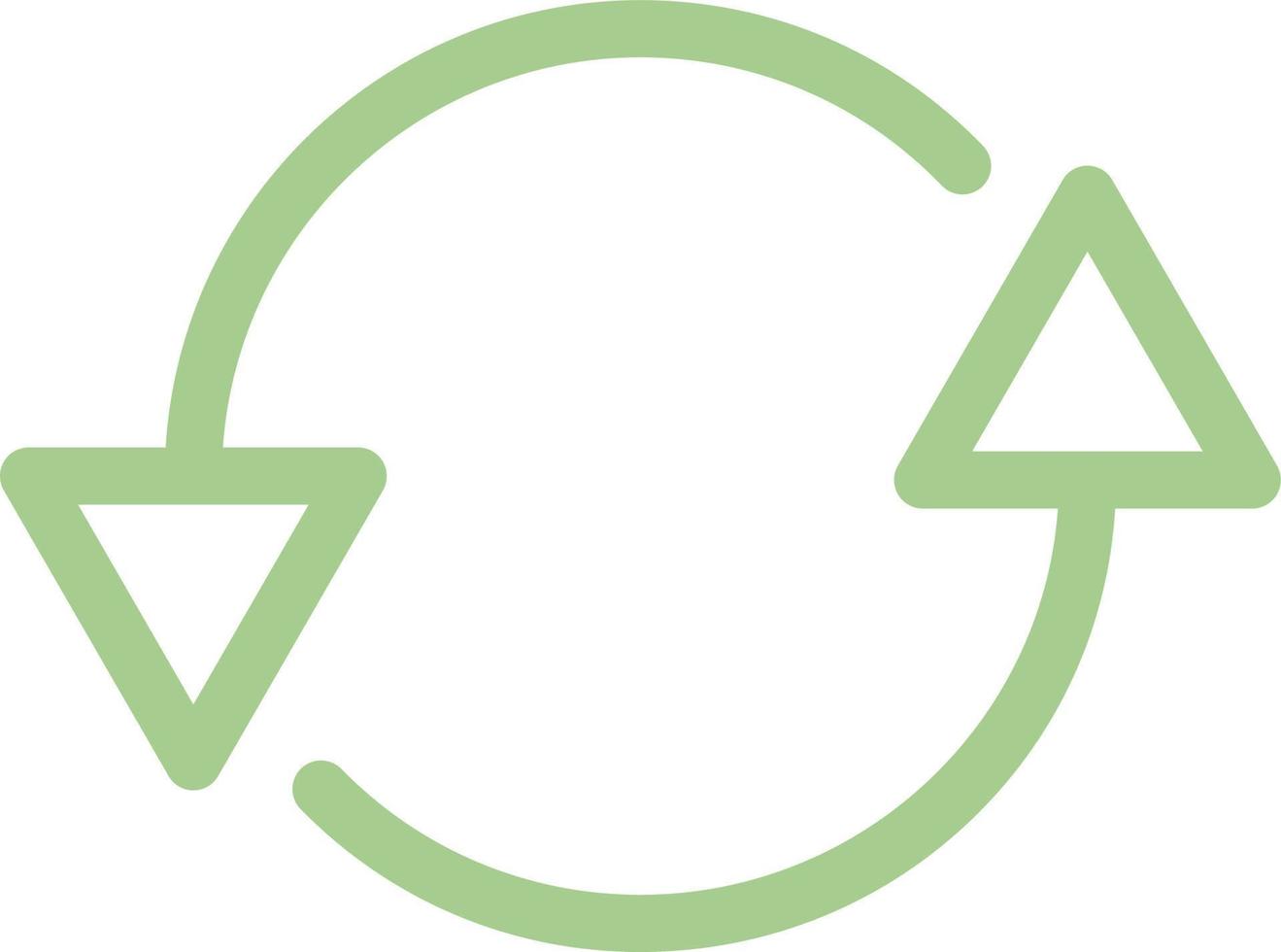 Green reuse sign, illustration, vector on a white background.