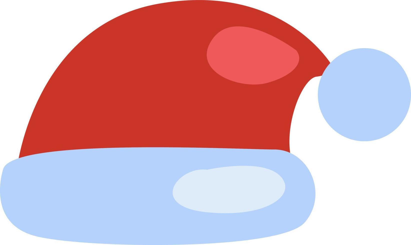 Christmas hat, illustration, vector on a white background.