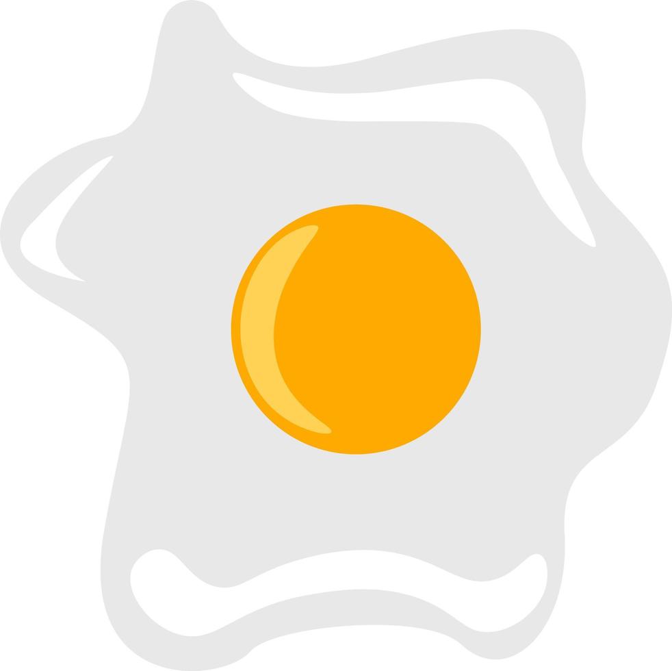 Scramble egg, illustration, vector on white background.