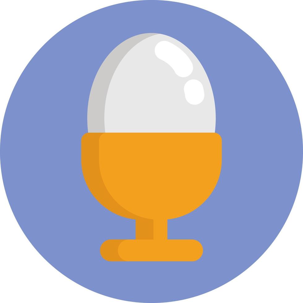 Breakfast boiled egg, illustration, vector on a white background.