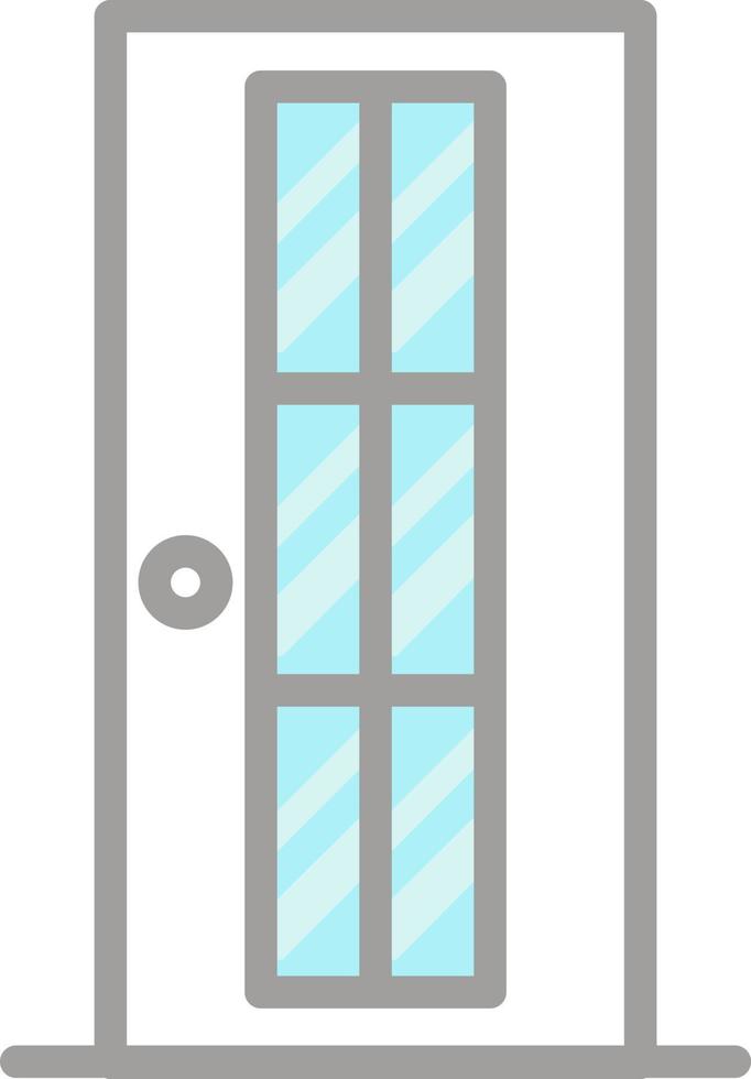 puerta de cristal moderna, ilustración, vector, sobre un fondo blanco. vector