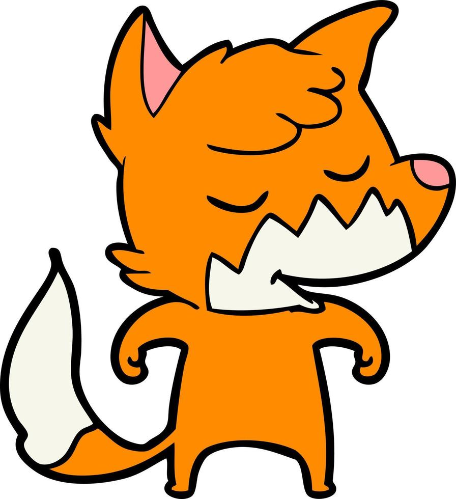 Vector fox character in cartoon style