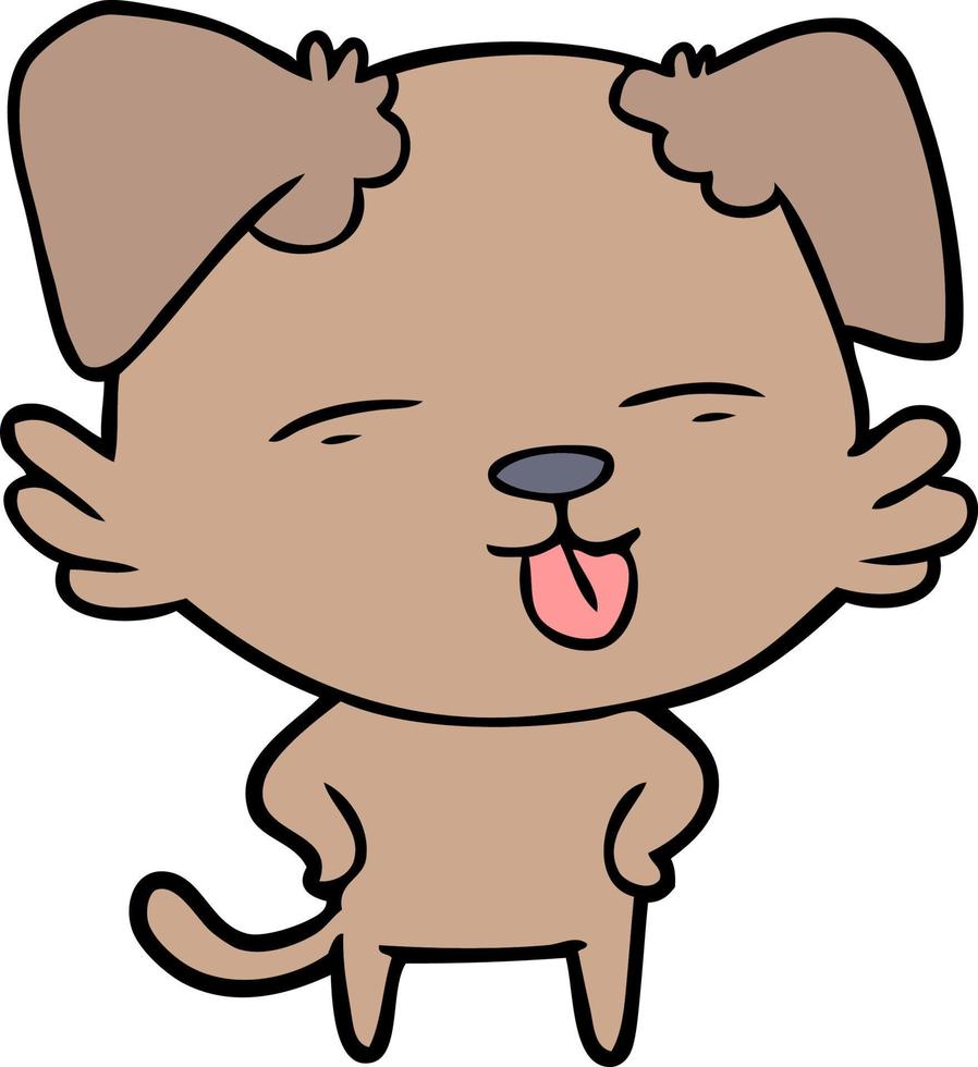 Vector dog character in cartoon style