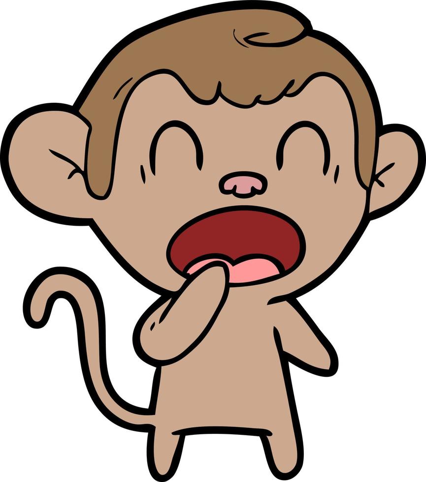 Vector monkey character in cartoon style