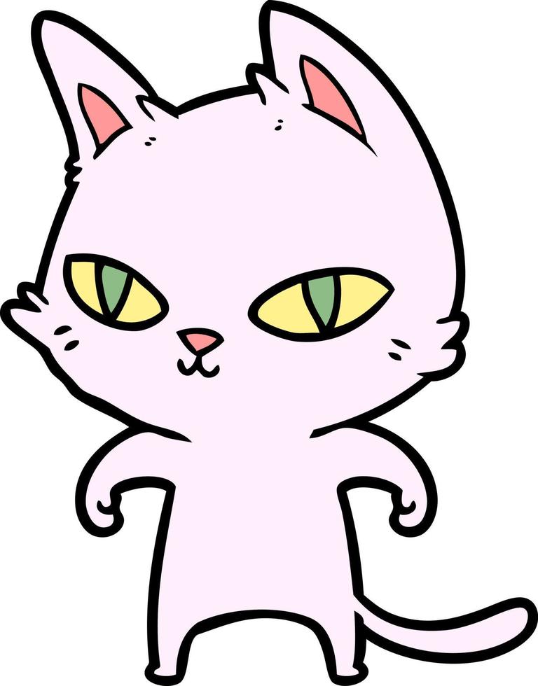 Vector cat character in cartoon style