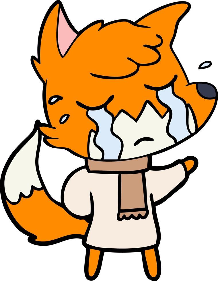 Vector fox character in cartoon style