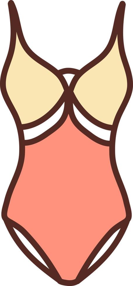 Beach swimsuit, illustration, vector on a white background.