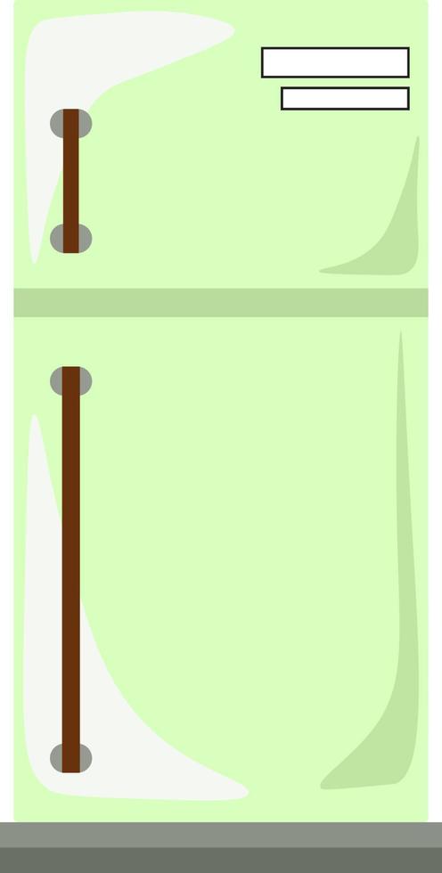 Refrigerator, illustration, vector on white background.