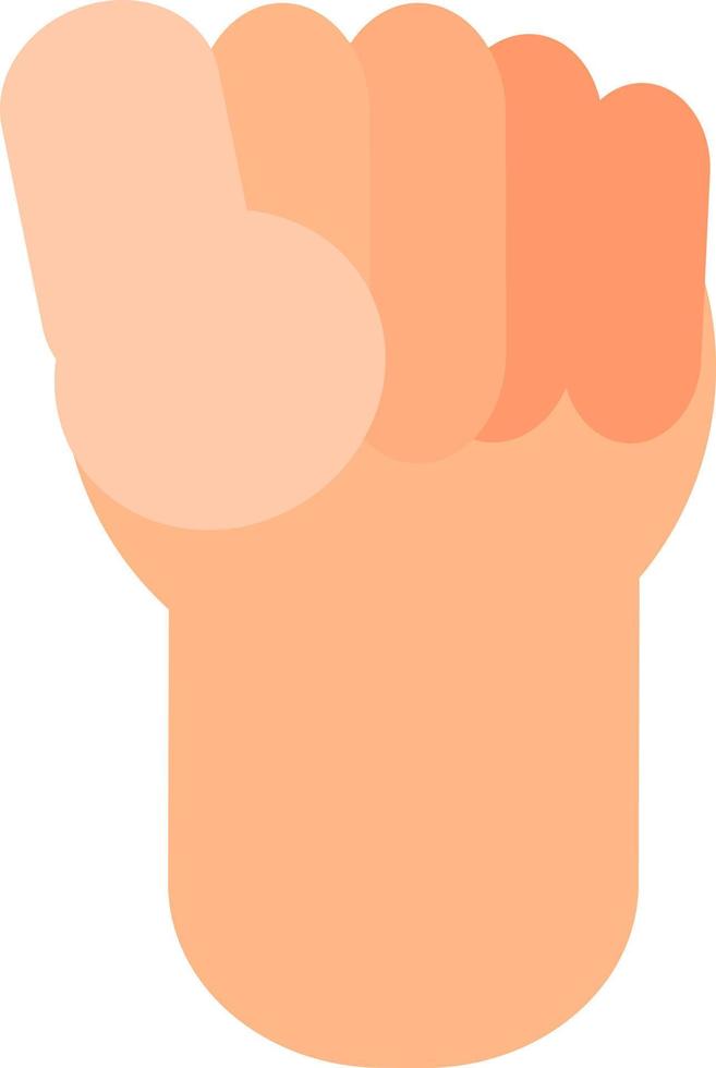 Fist hand, illustration, vector on a white background.