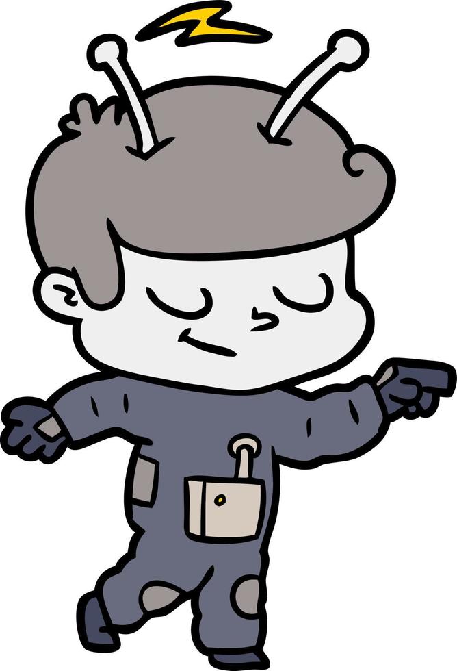 Vector alien character in cartoon style