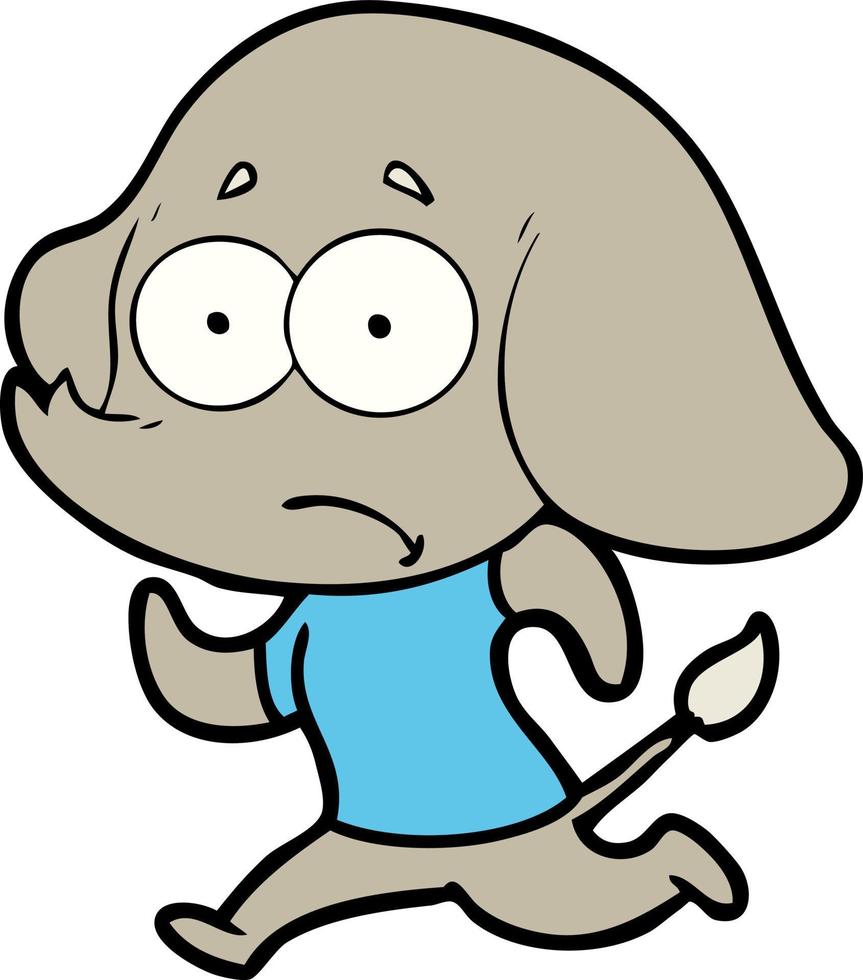 Vector elephant character in cartoon style