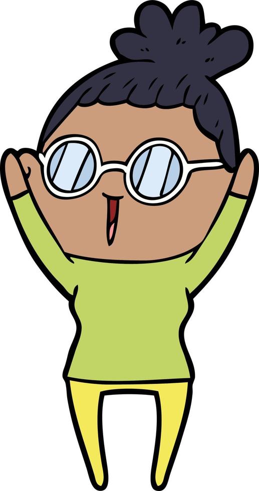 Vector woman character in cartoon style