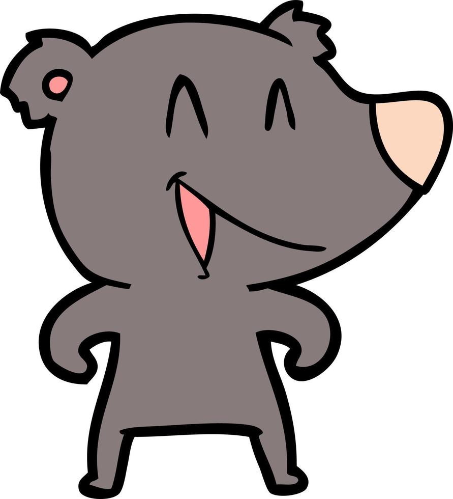 personaje de oso vectorial en estilo de dibujos animados vector