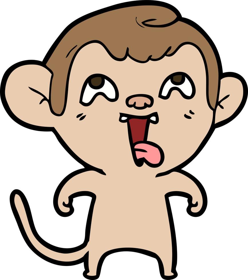 Vector monkey character in cartoon style
