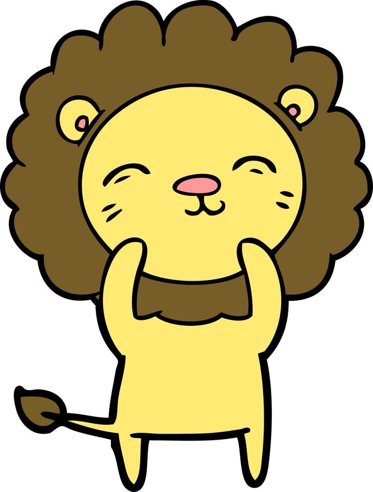 Vector lion character in cartoon style