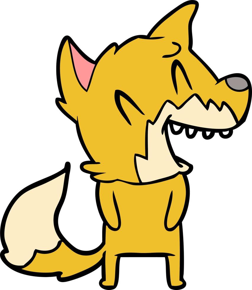 Vector fox character in cartoon style