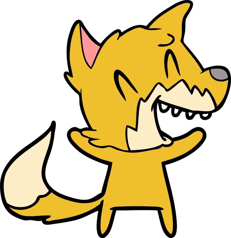 Vector fox character in cartoon style