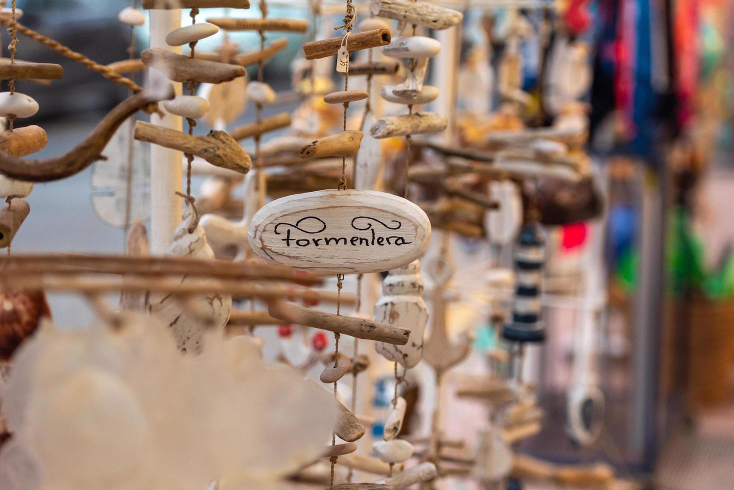 Tourist souvenirs in Formentera in times of covid19 in 2021. photo