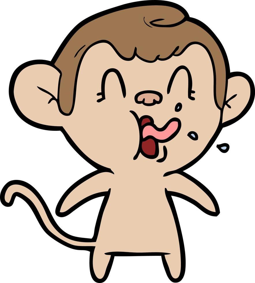 Vector monkey character in cartoon style