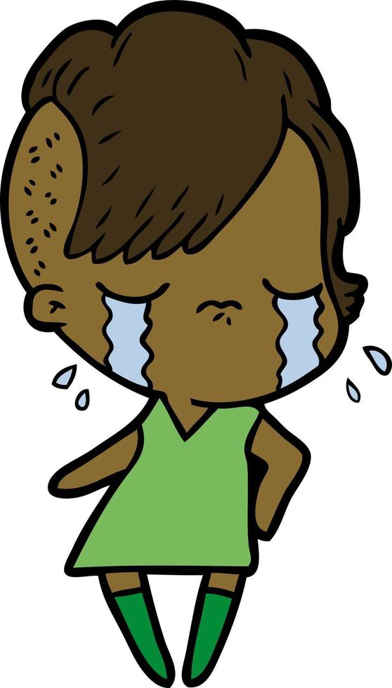 Vector woman character in cartoon style