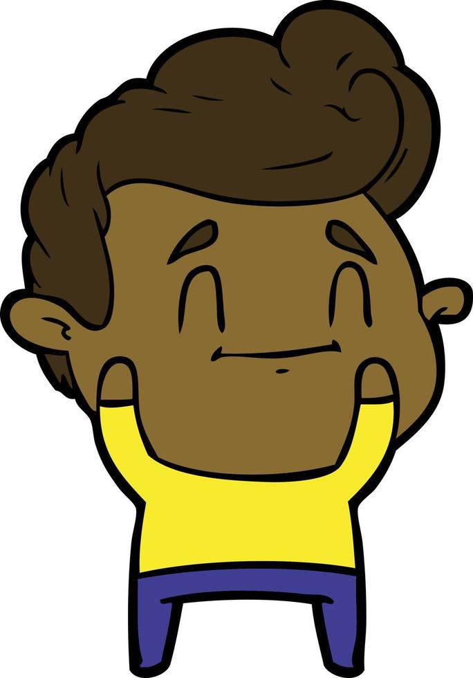 personaje de hombre vectorial en estilo de dibujos animados vector