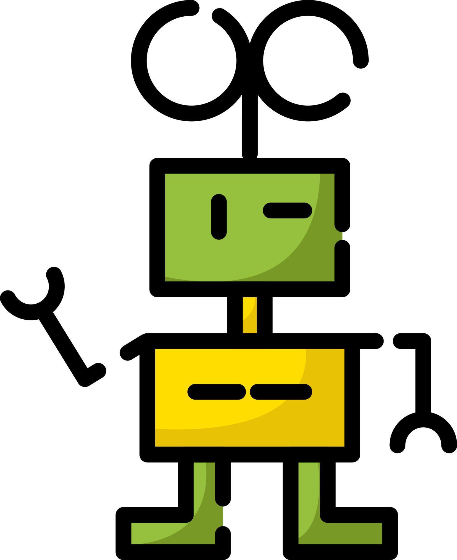 Robot toy, illustration, vector on a white background. 13690911 Vector