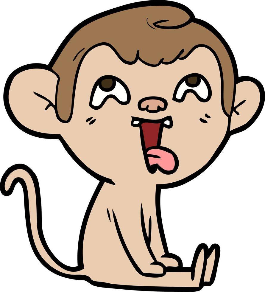 Vector monkey character in cartoon style