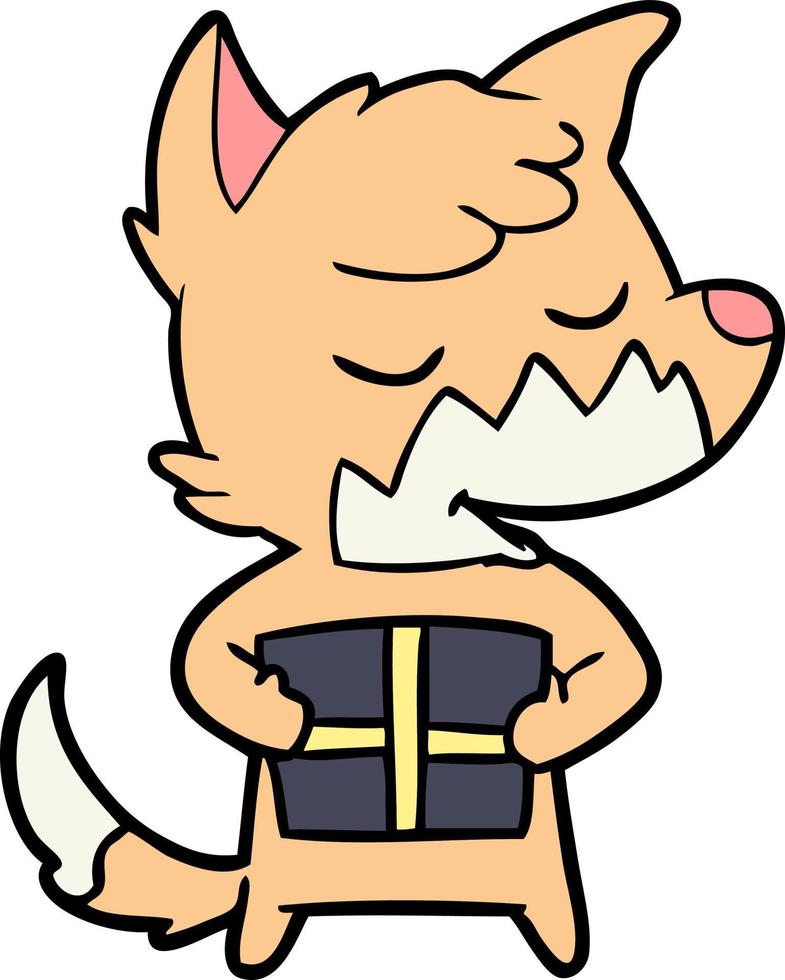 Vector fox character in cartoon style