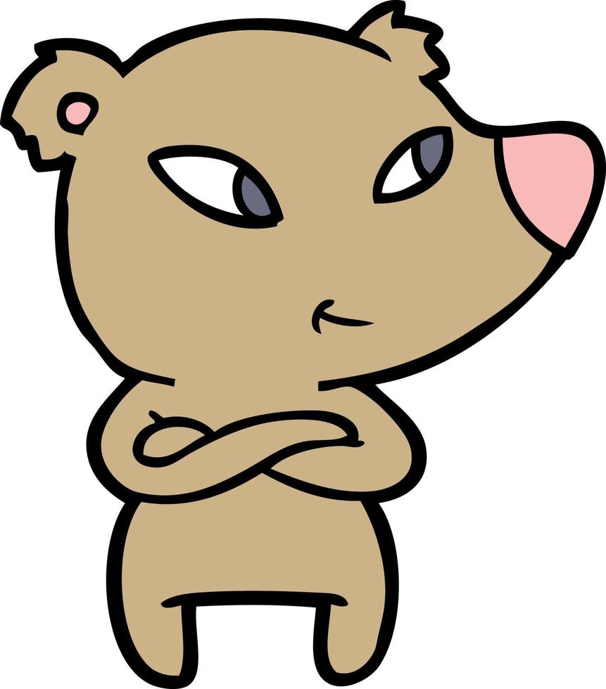 Vector bear character in cartoon style