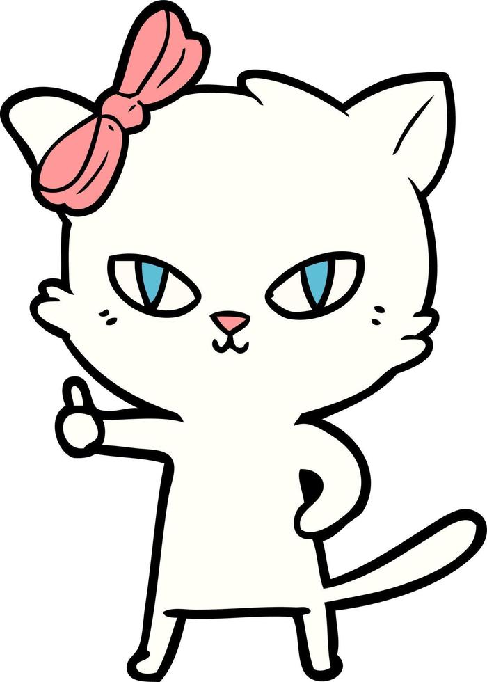 personaje de gato vectorial en estilo de dibujos animados vector