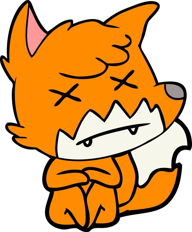 Vector fox character in cartoon style