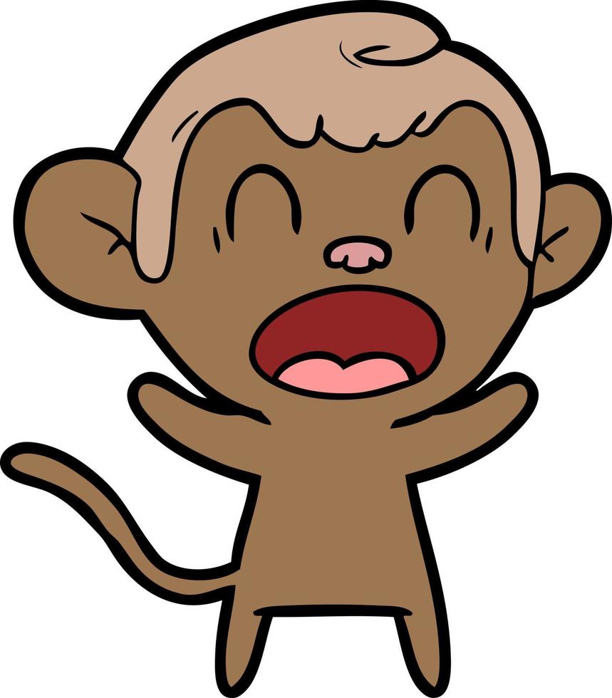 personaje de mono vectorial en estilo de dibujos animados vector