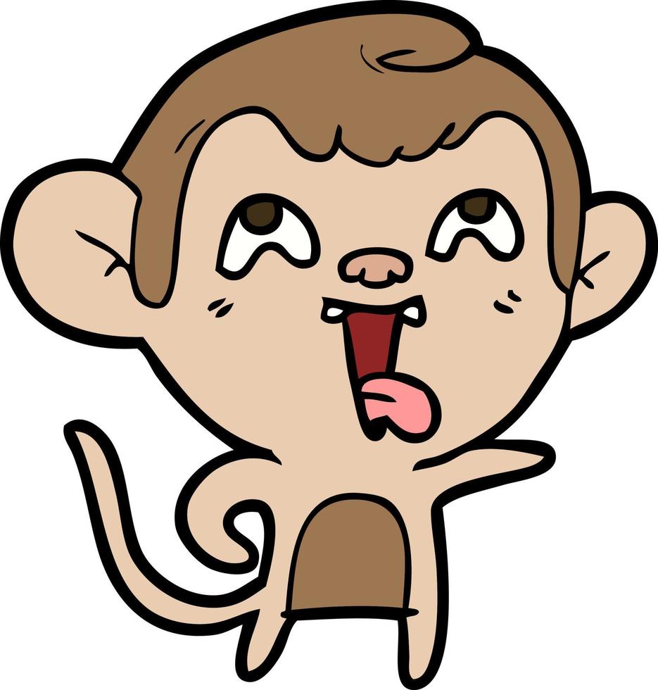 Vector monkey character in cartoon style