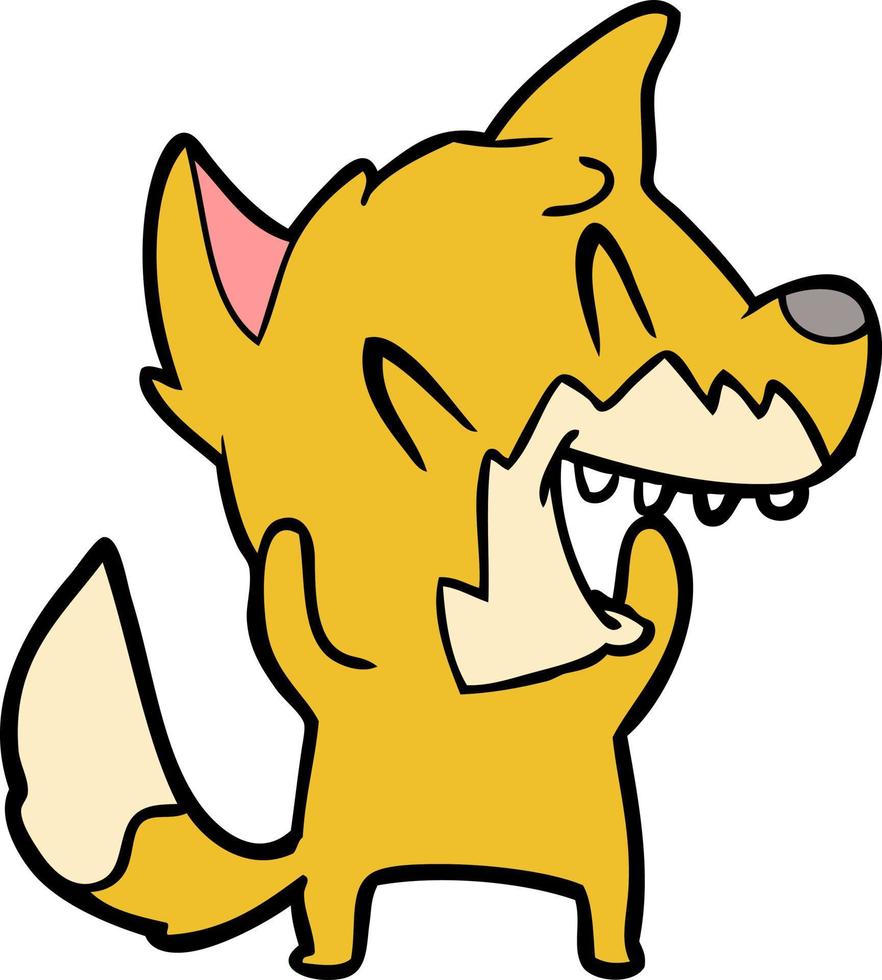 Vector fox character in cartoon style
