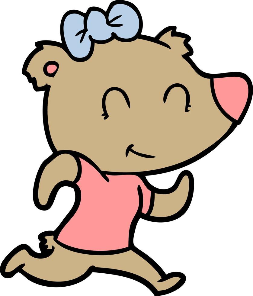 Vector bear character in cartoon style