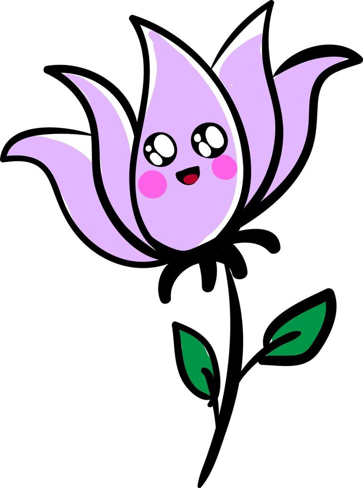 Cute jasmine, illustration, vector on white background.