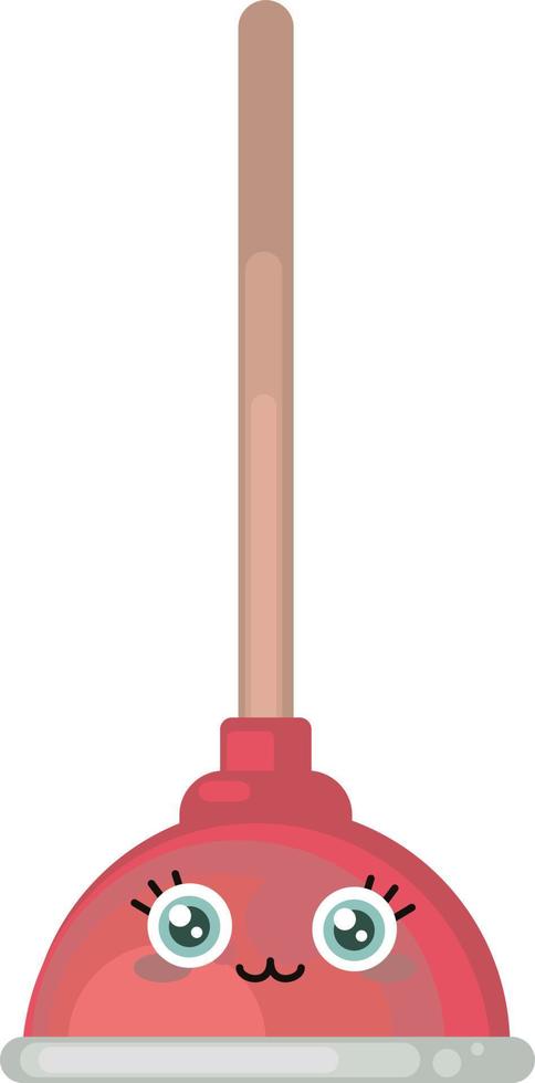 Plunger for wc, illustration, vector on white background.