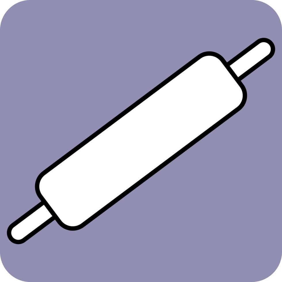 White rolling pin, illustration, vector, on a white background. vector