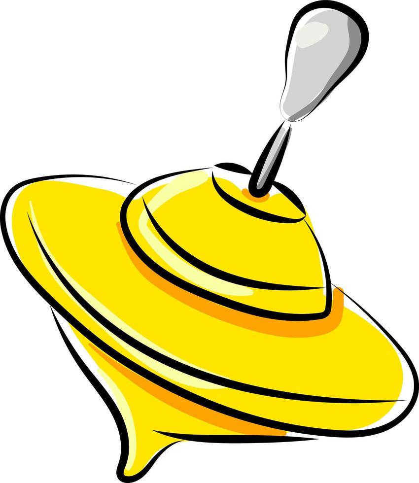 Yellow small toy, illustration, vector on white background.