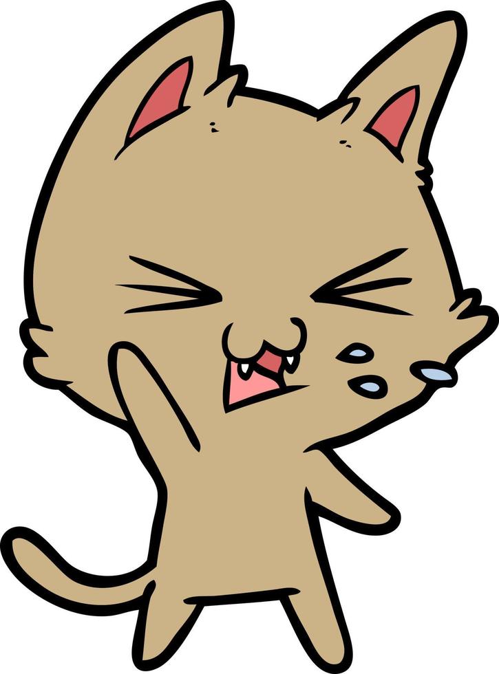 Vector cat character in cartoon style